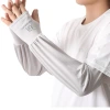 Sun protection M ice sleeve men, loose and large-sized summer ice silk sleeve gloves, UV protection gloves, outdoor cycling arm guard sleeves women Item Picture